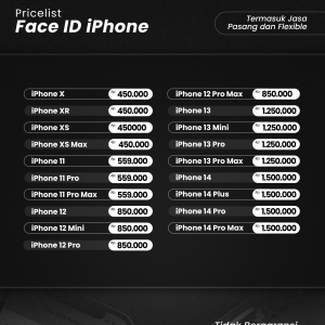 Face ID iPhone X - 14 Series Termurah