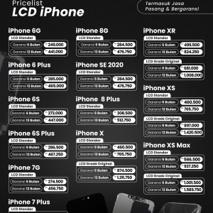 Daftar Harga LCD iPhone 6 - XS Series